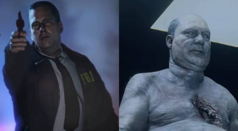Imagem de Alan Wake 2 mostra Robert Nightingale antes e depois