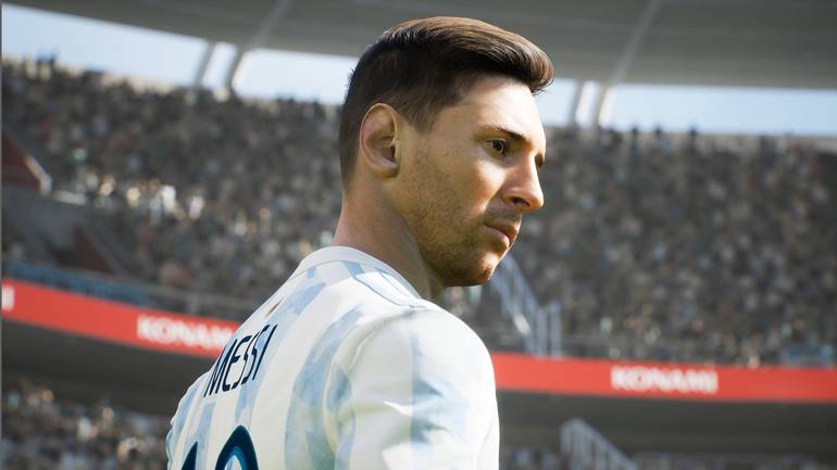 Messi em eFootball 2022.