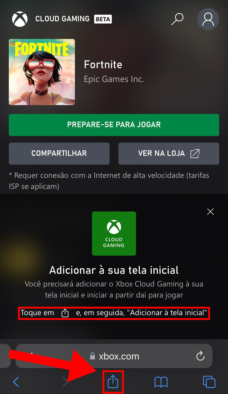 Fortnite retorna ao iOS e iPadOS de forma gratuita pelo Xbox Cloud