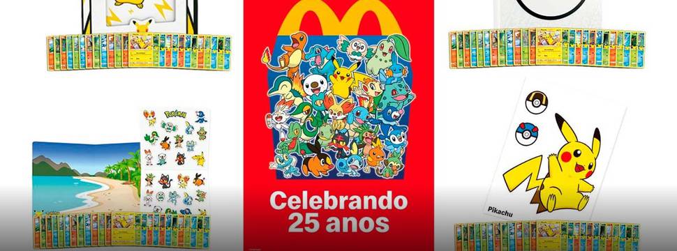 McLanche Feliz trará brindes de Pokémon ao McDonald's em janeiro