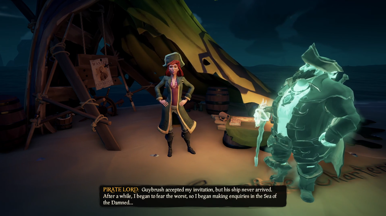 imagem de gameplay de Sea of Thieves: The Legend of Monkey Island