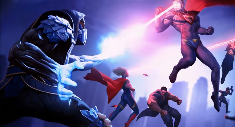 Sub-Zero luta contra Superman.