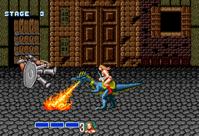 Dragão azul em Golden Axe.