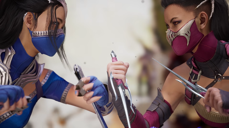 Kitana luta contra Mileena.