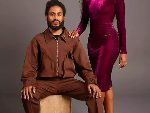 Ícaro Silva e IZA para divulgação de O Rei Leão