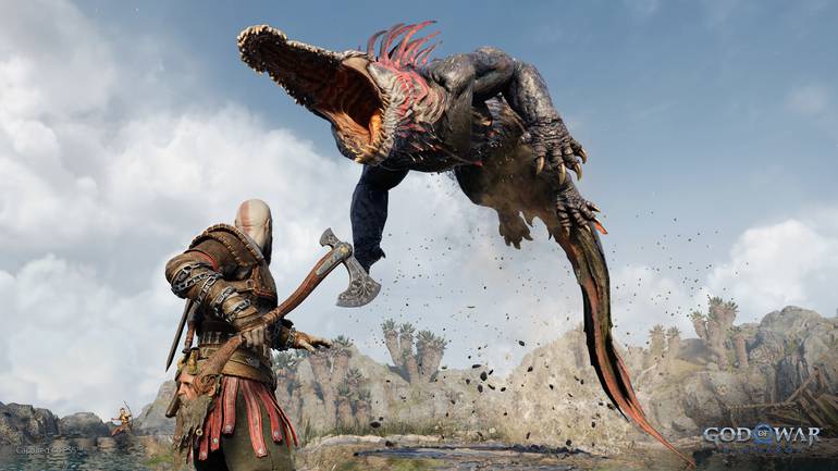 Kratos vs. Salamandra.