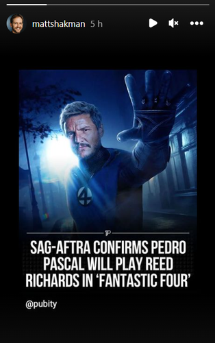Stories de Matt Shakman (Reprodução/Instagram)